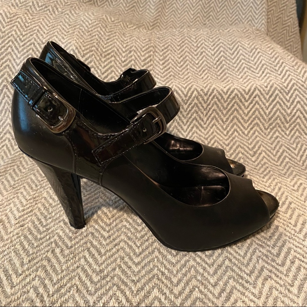 Franco Sarto peep toe Mary Janes